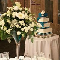 Teal Wedding cake