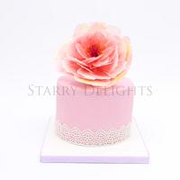Rice Paper Peony Mother's day cake