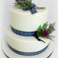 Scottish Thistle Wedding cake