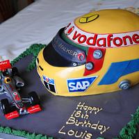 Formula 1 Cake - Louis Hamilton Helmet