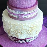 "Wrapped Amethyst"- Wedding Cake