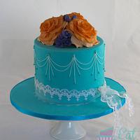 Teal Babyshower Cake