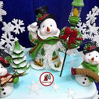 Winter Wonderland Snowman Cake_2