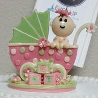 Baby Carriage Baby Shower Cake
