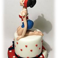 Pin up in love cake topper