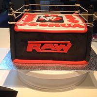 WWE RAW Wrestling Arena Birthday Cake