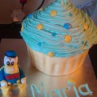 Donald Duck Giant Cupcake! Handmade Donald!