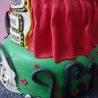 Musical Theatre cake for Twin girls for a sweet 16 :)