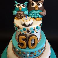 Funny Owls Cake