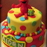Sesame Street Birthday Cake with Elmo