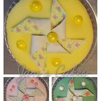 Cath Kidston inspired pinwheel cupcakes 