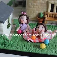 House and family cake