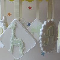 Hanging baby mobile cake