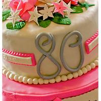 Pearls, Roses and Pink 80th Birthday