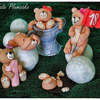 Golf teddy bears 