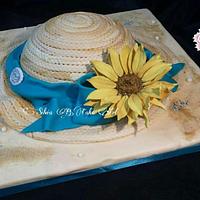 Summer hat birthday cake