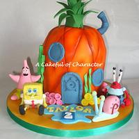 Spongebob Pineapple with Spongebob sugar models