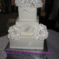 Buttercream wedding cake with Gumpaste Peonies