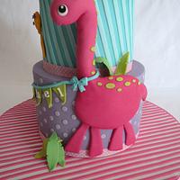 Girly Dino cake