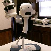 Gravity Defying Sculpted Diary of a Wimpy Kid Cake