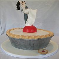 An unusual Wedding Cake - Bakewell Tart