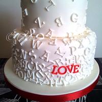 L-O-V-E Wedding Cake