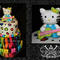  Rock Star "Hello Kitty"(TM) inspired birthday cake 