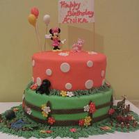 minnie mouse-zoo cake