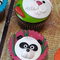 Animals cupcakes 