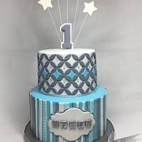 Boys first birthday cake