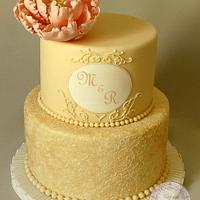 Wedding ivory cake