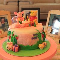 Winnie the Pooh and The Piglet picnic cake - birthday cake for my girl