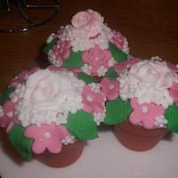 Flowerpot Blossom Cakes 