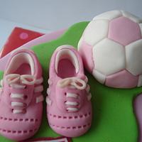 a football cake for a girl