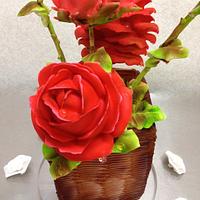 Hand-Piped Red-Roses