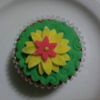Green Mango Cupcake with Creamcheese and Fondant Icing