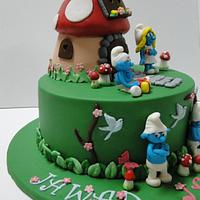 smurfs cake