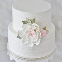 Rustic Buttercream Wedding Cake!