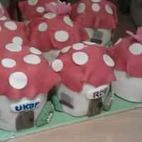 mini toadstool cakes.