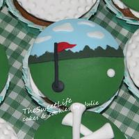 Golf cupcakes