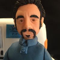 Gas man and his white van themed cake 