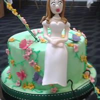 Quirky wedding cake
