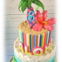 Aloha Birthday cake 