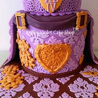 My STEAMPUNK XLIV Birthday Cake using Jo Orr's Edible Sugar Lace - The Violet Cake Shop