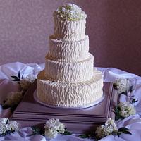 Raining buttercream wedding cake