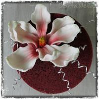 Naked Cake with Magnolia