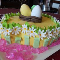 cake dove with eggs