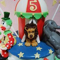 cake Masha and the bear at the circus