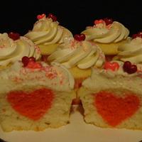 heart in a cupcake 