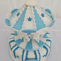 Carousel Christening cake